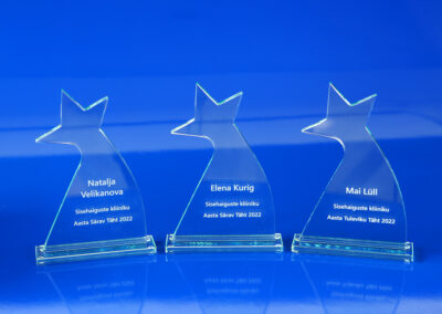 klaasmeened glass trophy
