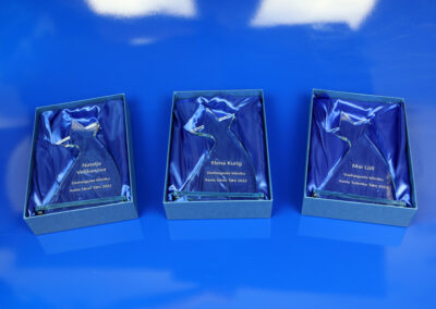 klaasmeened glass trophy