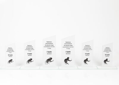 klaasmeened glass trophy