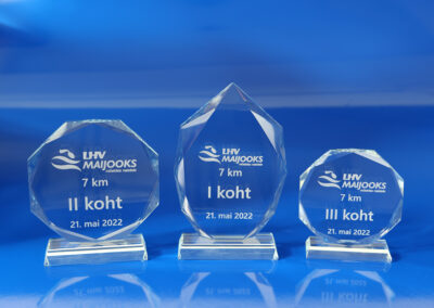 klaasmeened glass trophy