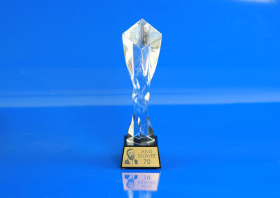 klaasmeened glass trophy